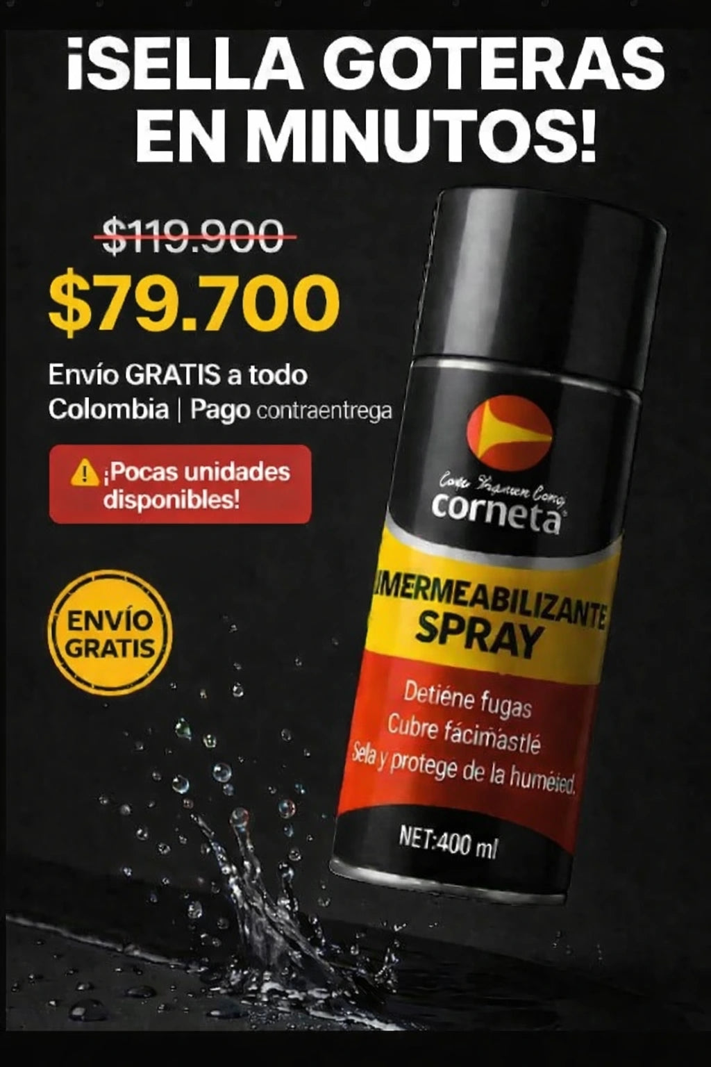 Spray Impermeabilizante Negro